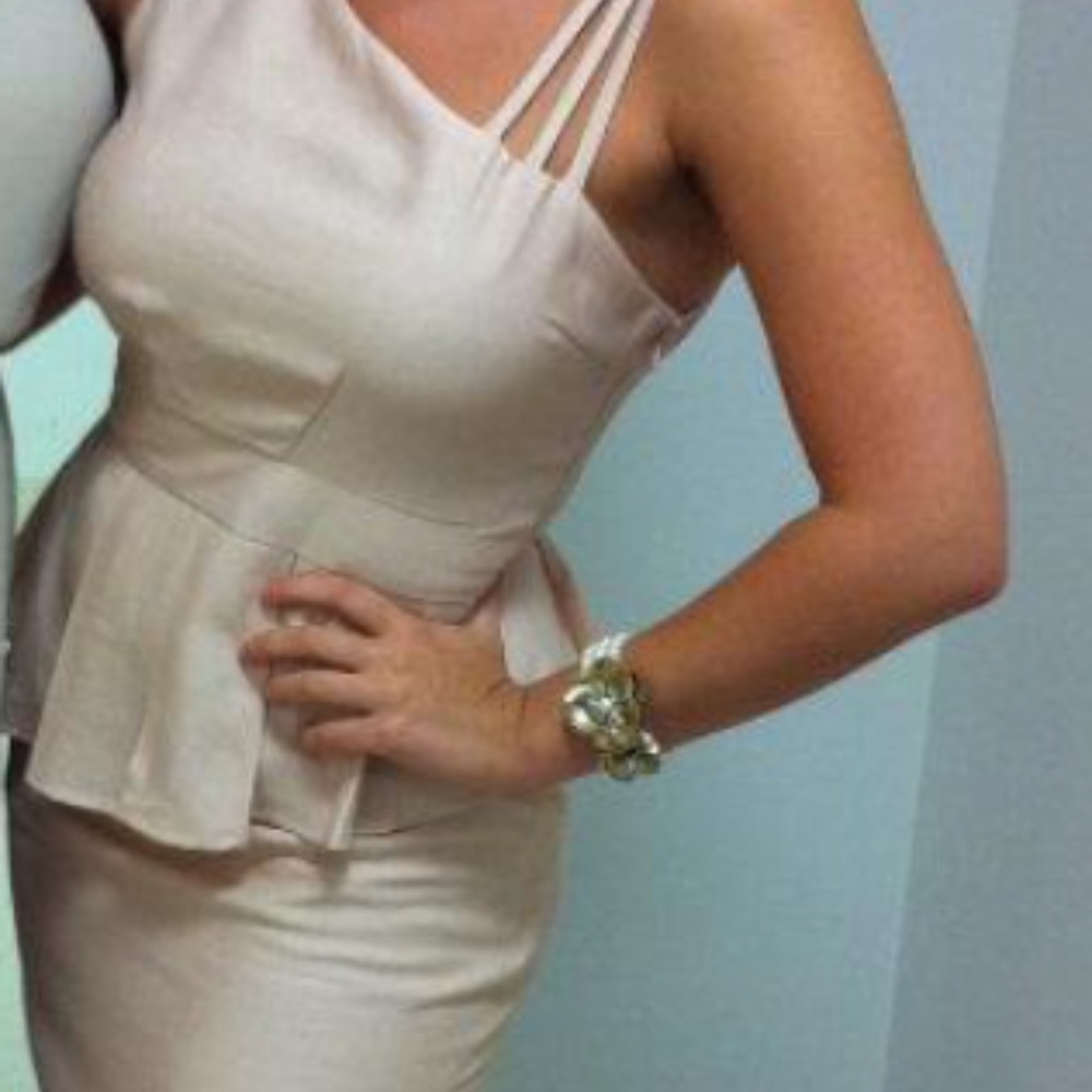 Pink Peplum mini dress